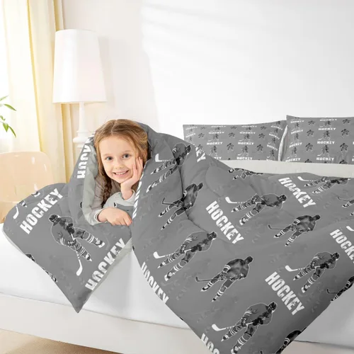 Miniatura 33 de Homewish Juego de edredón de juegos deportivos de pelota, tamaño twin, juego de ropa de cama de béisbol y baloncesto, 2 piezas para niños