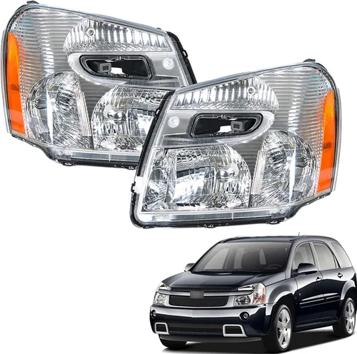 Miniatura 6 de WFLNHB Conjunto de faros delanteros 15888058 15888059 Reemplazo para Equinox 2005-2009 Par de faros delanteros de proyector lado izquierdo y derecho