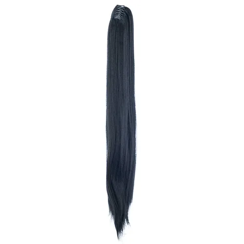Miniatura 6 de Extensiones de pelo sintético SWACC con clip de pinza de 28 pulgadas de largo, lacio, para mujer