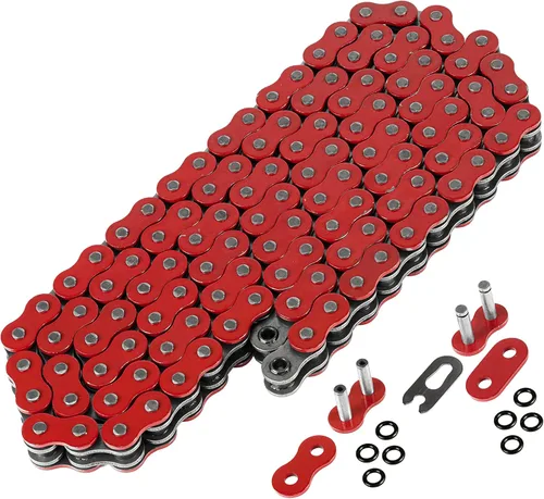 Miniatura 5 de Caltric Kit de Cadena de Transmisión y Piñones con O-Ring Rojo Compatible con Honda Fourtrax TRX250X TRX250R 1987-1992 / TRX300X TRX300EX 1993-2009