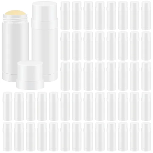Miniatura 8 de Teenyyou 50 recipientes vacíos de desodorante de 2.0 fl oz/2 oz (2.0 fl oz/2 oz), botella de llenado de plástico, tubo de soporte para desodorante