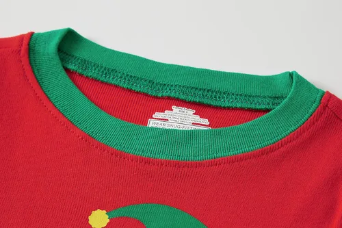 Miniatura 5 de Family Feeling Conjunto de pijama de 2 piezas para niños y niños pequeños, 100% algodón