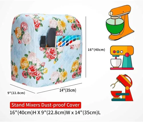 Miniatura 2 de Funda para batidora de cocina Kitchen Aid compatible con batidoras de 6 a 8 cuartos de galón Kitchen Aid/Hamilton de pie/cabeza inclinable