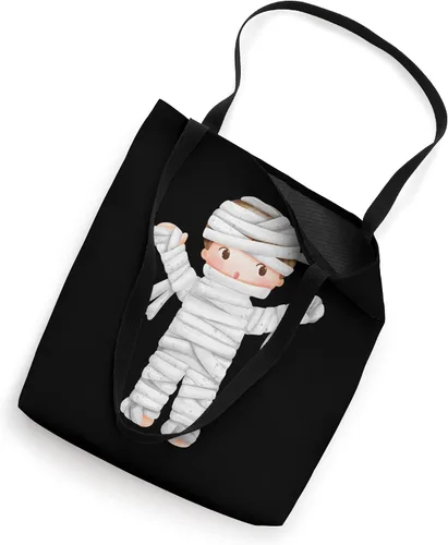 Miniatura 2 de Little Boy as Mummy - Bolsa de mano con diseño de truco o trato de Halloween Blanco 16 pulgadas