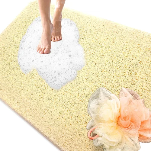 Alfombrillas de ducha antideslizantes para personas mayores, 24x47'' Extra Large Loofah, alfombrillas de baño para ducha, alfombrilla antideslizante