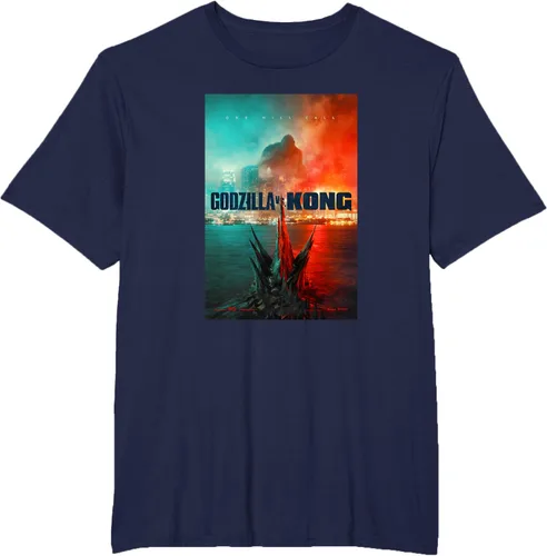 Miniatura 40 de Godzilla vs Kong - Camiseta oficial con póster, Negro