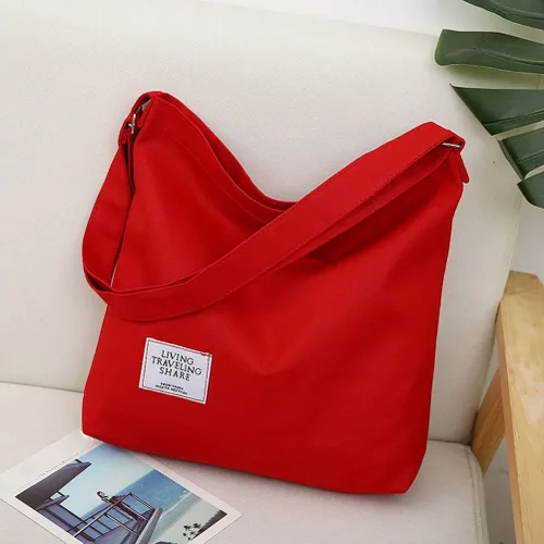 Miniatura 28 de Covelin - Bolsa de hombro informal de lona para mujer, estilo bohemio y retro, bolsa de mano, bolso cruzado, tamaño grande