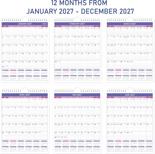 Miniatura 4 de Calendario de pared 2026, calendario de pared pequeño 2026, enero de 2026 a diciembre de 2026, 8.5 x 11 pulgadas, encuadernación de doble alambre