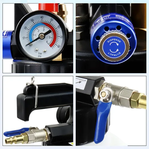 Miniatura 9 de JoyFans Extractor y dispensador de bomba de fluido de transmisión neumática de 10L, sistema de transferencia de aceite de caja de cambios, kit