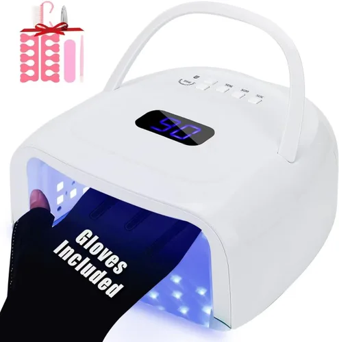 Miniatura 9 de Lámpara de uñas LED UV, inalámbrica, luz UV recargable portátil de 128 W para uñas de gel, secadora de luz de gel profesional con sensor automático
