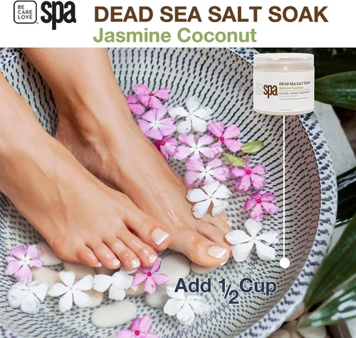 Miniatura 5 de BCL SPA Remojar sal del mar muerto – Sal de baño con jazmín orgánico + coco, manteca de karité, árnica, jugo de aloe vera, manzanilla, aceite