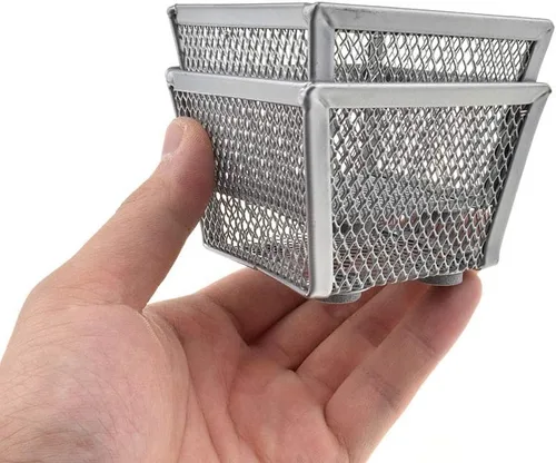 Miniatura 11 de HAHIYO Soporte de malla apilable con clip de 2.2 pulgadas de altura, paquete de 2 contenedores resistentes para clips de papel negro para cajón