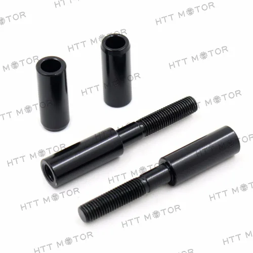 Miniatura 6 de MT387-001 - Kit de extensiones de espejo negro de 2 pulgadas compatible con Harley Softail Sportster Dyna Touring