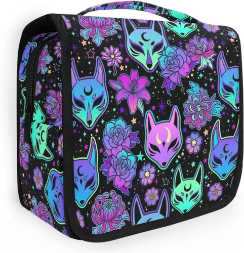 Miniatura 21 de MNSRUU Hanging Toiletry Bag Bats Satellites Skulls and Trees Travel Makeup bag for Toiletries Portable Travel Toiletry Organizer Cosmetic Bags with