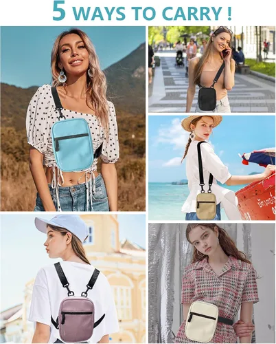 Miniatura 6 de Bandoleras cruzadas para mujer, a la moda, convertibles, multiposición, riñonera para mujer