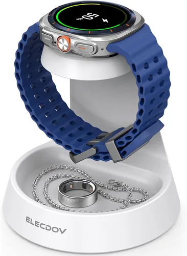 Miniatura 9 de Cargador de reloj para Samsung - Soporte de cargador para Galaxy Watch 8 con módulo magnético integrado, estación de carga inalámbrica para Samsung