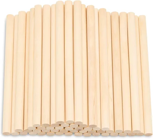 Miniatura 12 de Varillas de madera sin terminar para manualidades y bricolaje, 250 unidades Woodpeckers