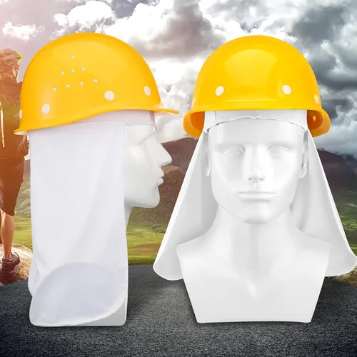 Miniatura 3 de Sintege 6 piezas de sombrero duro para protección solar con calavera, protector de cuello de secado rápido para mujeres y hombres Blanco