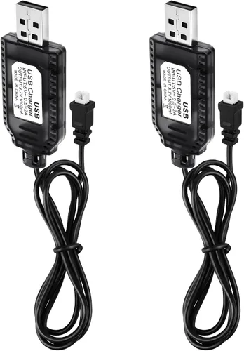 Paquete de 4 cables de carga USB de 3.7 V con conector de enchufe JST 1.25 para batería Lipo 1S de placa de desarrollo, LoRa Meshmastic Arduino IoT