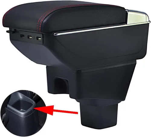 Miniatura 11 de Compatible con caja de reposabrazos de cuero para consola central de automóvil, SUZUKI SX4 2008 2009 2010 2011 2012 2013 2014 2015 2016 2017