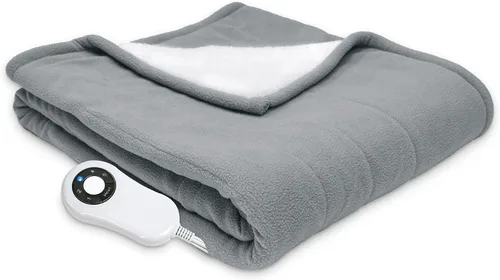 Miniatura 6 de Manta térmica, manta eléctrica reversible de sherpa, F&S Azul Lavon