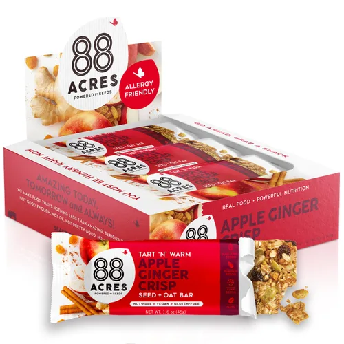 Miniatura 10 de 88 Acres Barras de granola Arándano Limón Barra de granola de avena y semillas sin gluten, sin frutos secos Vegana y siempre sin OMG Paquete