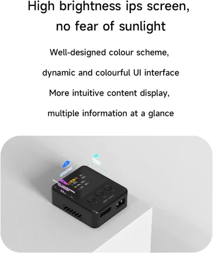 Miniatura 3 de ISDT Cargador de batería Lipo 608PD, DC 240 W/10 A, USB C PD 100 W/5 A, cargador inteligente para baterías RC, cargador de equilibrio para vida