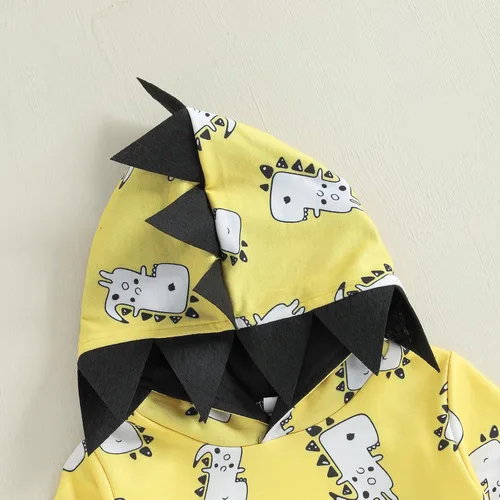 Miniatura 185 de Conjunto de ropa de otoño e invierno para bebé y niño, sudadera larga con capucha y pantalones para niños pequeños, 6, 12, 18, 24 meses, 2T