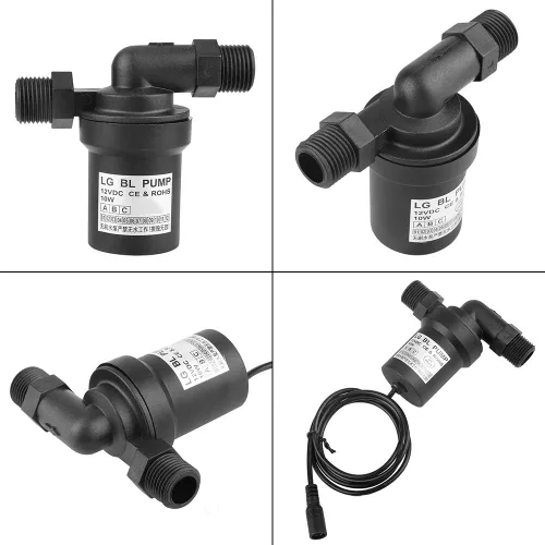 Miniatura 9 de HURRISE DC 12V 10W Calentador de agua solar Bomba de circulación sin escobillas Sumergible de bajo ruido 1/2 hilo Sistema de agua caliente para uso