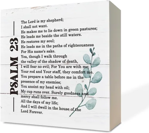 Miniatura 18 de Señales de madera cristianas, versículo de la Biblia Jeremías 29:11 - Porque sé los planes que tengo para ti, señal de caja decorativa para mesa