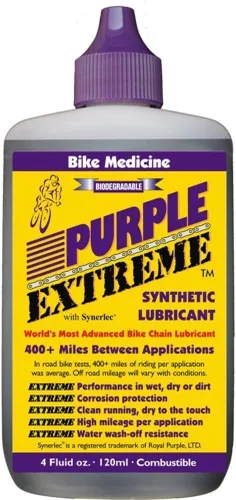 Lubricante sintético púrpura de la cadena del funcionamiento extremo, lubricante de la bicicleta del alto kilometraje