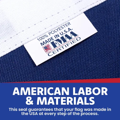 Miniatura 4 de Made in USA Flags Co - Bandera estadounidense de 3x5 - Bandera resistente de EE. UU. - Poliéster Premium PolyMax, rayas cosidas y estrellas bordadas
