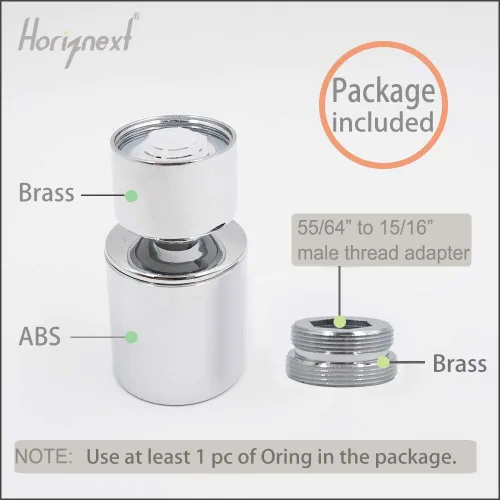 Miniatura 3 de Aireador de grifo para fregadero de cocina y baño, rociador de cabezal de grifo con filtro giratorio de 360 grados, extensor de manguera sin