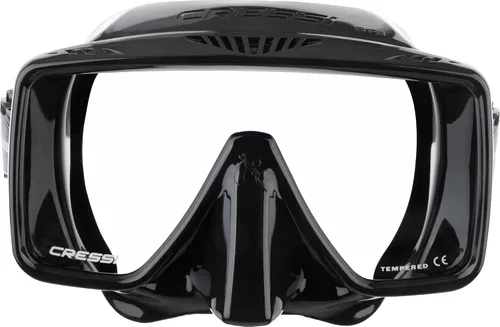 Cressi Máscara de buceo para adultos sin marco: amplia visibilidad, falda de silicona: SF1: calidad desde 1946