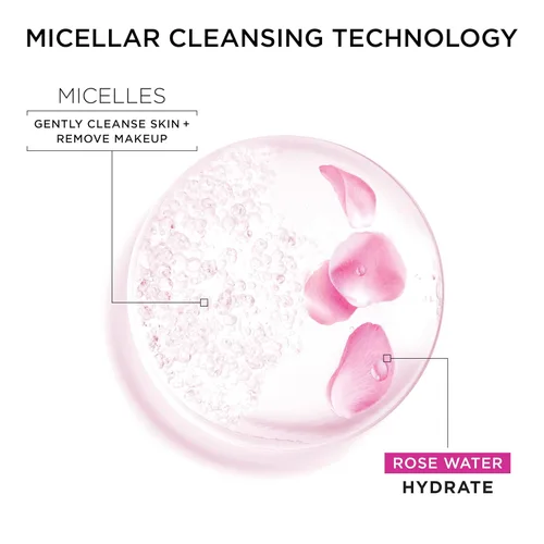 Miniatura 5 de Garnier Agua Micelar con Agua de Rosa y Glicerina, Limpiador Facial Hidratante y Removedor de Maquillaje, para Todo Tipo de Piel, Vegano, Sin
