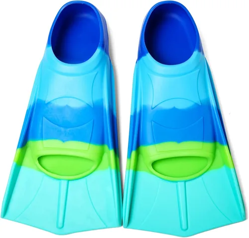 Miniatura 52 de Aletas de natación para niños, aletas cortas para niños y jóvenes, aletas de natación para entrenamiento de natación para niños, niñas, niños
