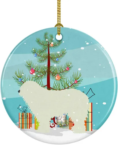 Miniatura 12 de Caroline's Treasures Bulldog inglés «Merry Christmas» adorno de cerámica para árbol de Navidad, decoración colgante para el hogar, Navidad, fiestas