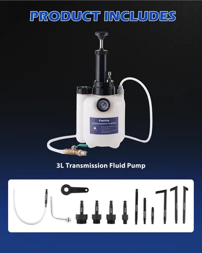 Miniatura 6 de Bomba de transferencia de fluidos de transmisión de 3L con 12 adaptadores ATF, bomba de presión de fluido automotriz para rellenar transmisión