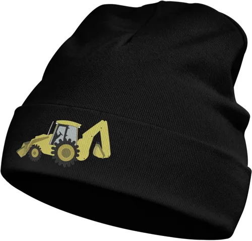 Miniatura 2 de Gorros de punto para niños pequeños y cálidos de punto con retroexcavadora de construcción