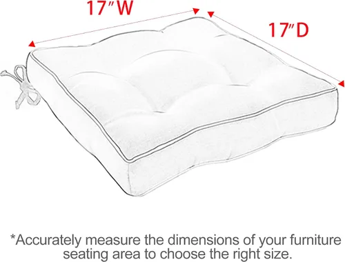 Miniatura 2 de Favoyard Cojines de patio de 17 x 17 pulgadas, para interiores y exteriores, resistentes al agua, para muebles de patio, color sólido por 3 años