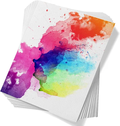 Paul Rubens 60 hojas de papel de acuarela, prensa en frío, 50% algodón y 140 libras/10.58 oz/m², papel blanco a granel sin ácidos para artistas,