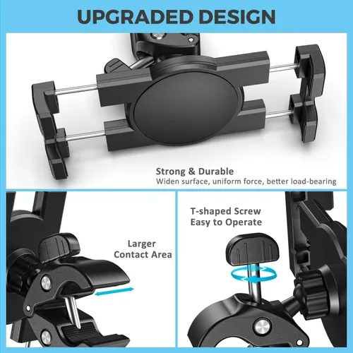 Miniatura 8 de KDD Soporte de Montaje para Tableta de Bicicleta de Spinning, Soporte para Teléfono iPad, Montaje de Manillar de Bicicleta de Ejercicio