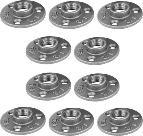Miniatura 12 de PIPE DECOR - Accesorio de tapa de 1/2 pulgada, accesorios de hierro maleable negro para tuberías, pezones y accesorios estándar de 1/2 pulgada