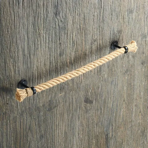 Miniatura 2 de YJ YANJUN Toallero náutico negro accesorios náuticos para baño, decoración de baño náutico, toalleros de cuerda para baño montado en la pared