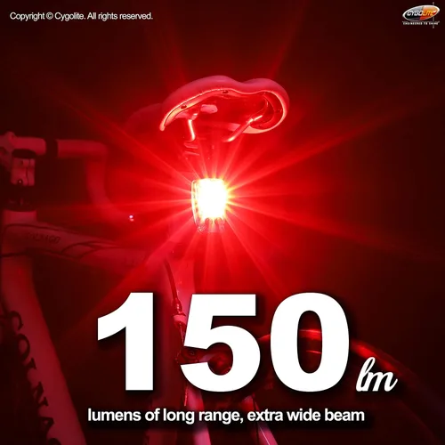 Miniatura 2 de Cygolite Hotshot Pro - Modelos de luz trasera de bicicleta de 200 y 150 lúmenes, estilos de montaje duro y flexible, 6 modos de noche y día