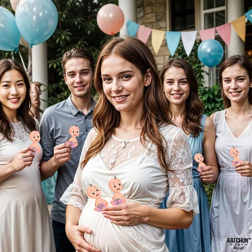 Miniatura 8 de KatchOn, Juego de rascar para baby shower para invitados, 50 tarjetas, juego de rascar para bebés, juegos de revelación de género para invitados