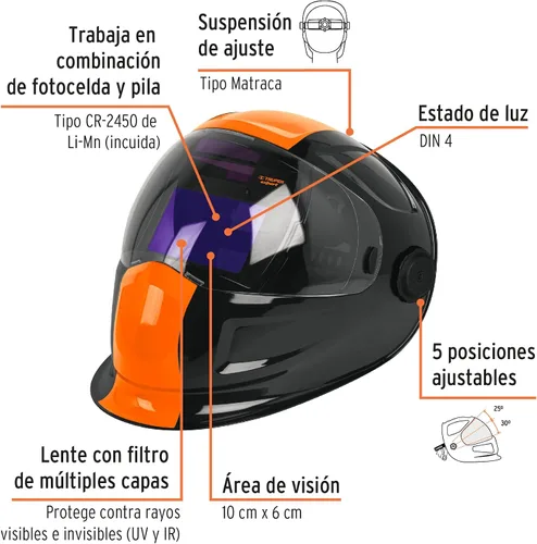 Miniatura 2 de Soldadura de máscara digital, sombra 9 a 13, Truper Expert