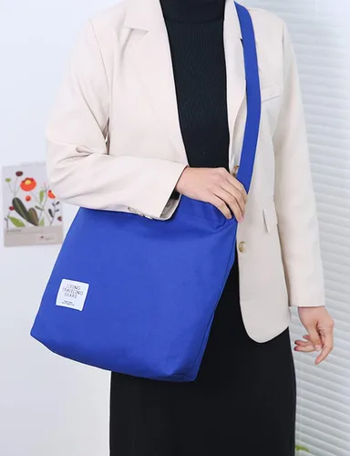 Miniatura 133 de Covelin - Bolsa de hombro informal de lona para mujer, estilo bohemio y retro, bolsa de mano, bolso cruzado, tamaño grande