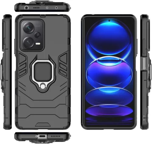 Miniatura 3 de Compatible con funda Xiaomi Mi Redmi Note 12 Pro Plus 5G, soporte de anillo de metal a prueba de golpes
