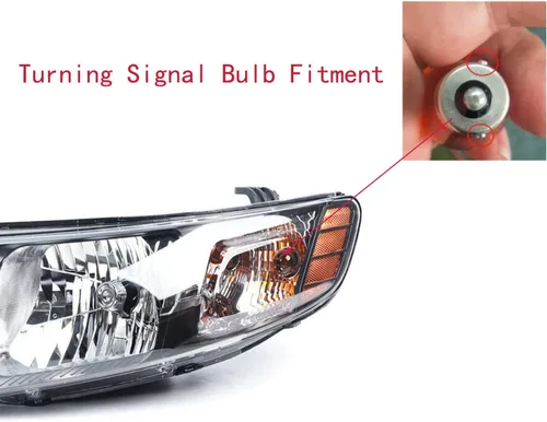Miniatura 6 de Para 2010 2011 Forte/Forte Koup LX/EX 2012 2013 Faros Reemplazo Izquierdo Lado Conductor Fábrica Halógeno Faro Negro Carcasa Ámbar Esquina